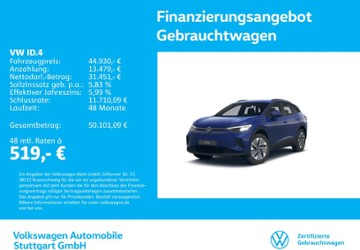 VW ID.4 4.287 km 44.930 &euro; Stuttgart-Wangen 70188