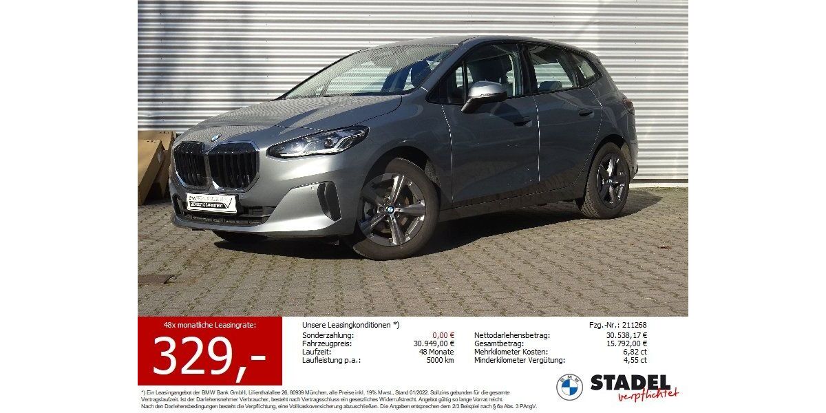 BMW 220 Active Tourer 13.267 km 28.725 &euro; Bietigheim-Bissingen 74321