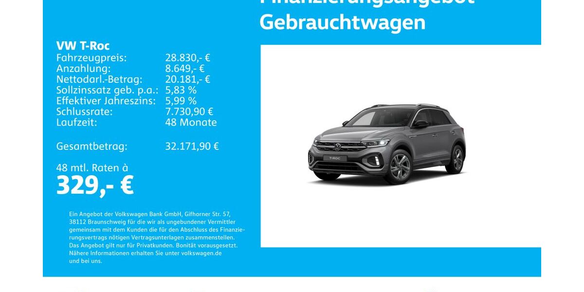 VW T-Roc 25.344 km 28.830 &euro; Stuttgart-Feuerbach 70469