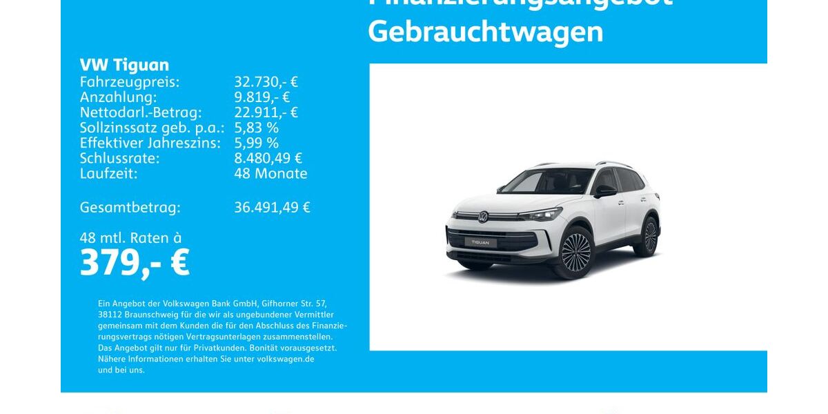VW Tiguan 25.609 km 32.730 &euro; Stuttgart-Wangen 70188
