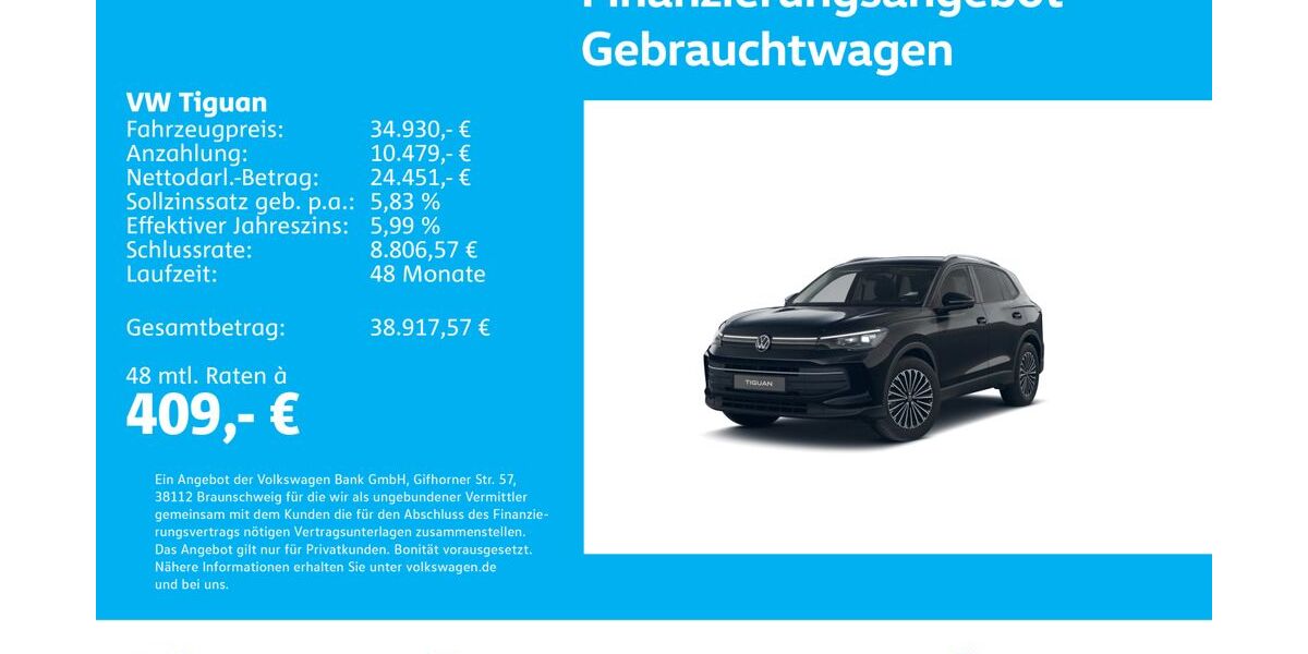 VW Tiguan 25.282 km 34.930 &euro; Stuttgart-Wangen 70188